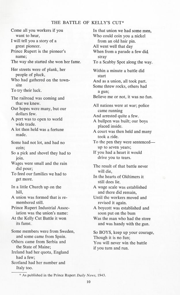 Poem - The Battle of Kelly's Cut by George Casey