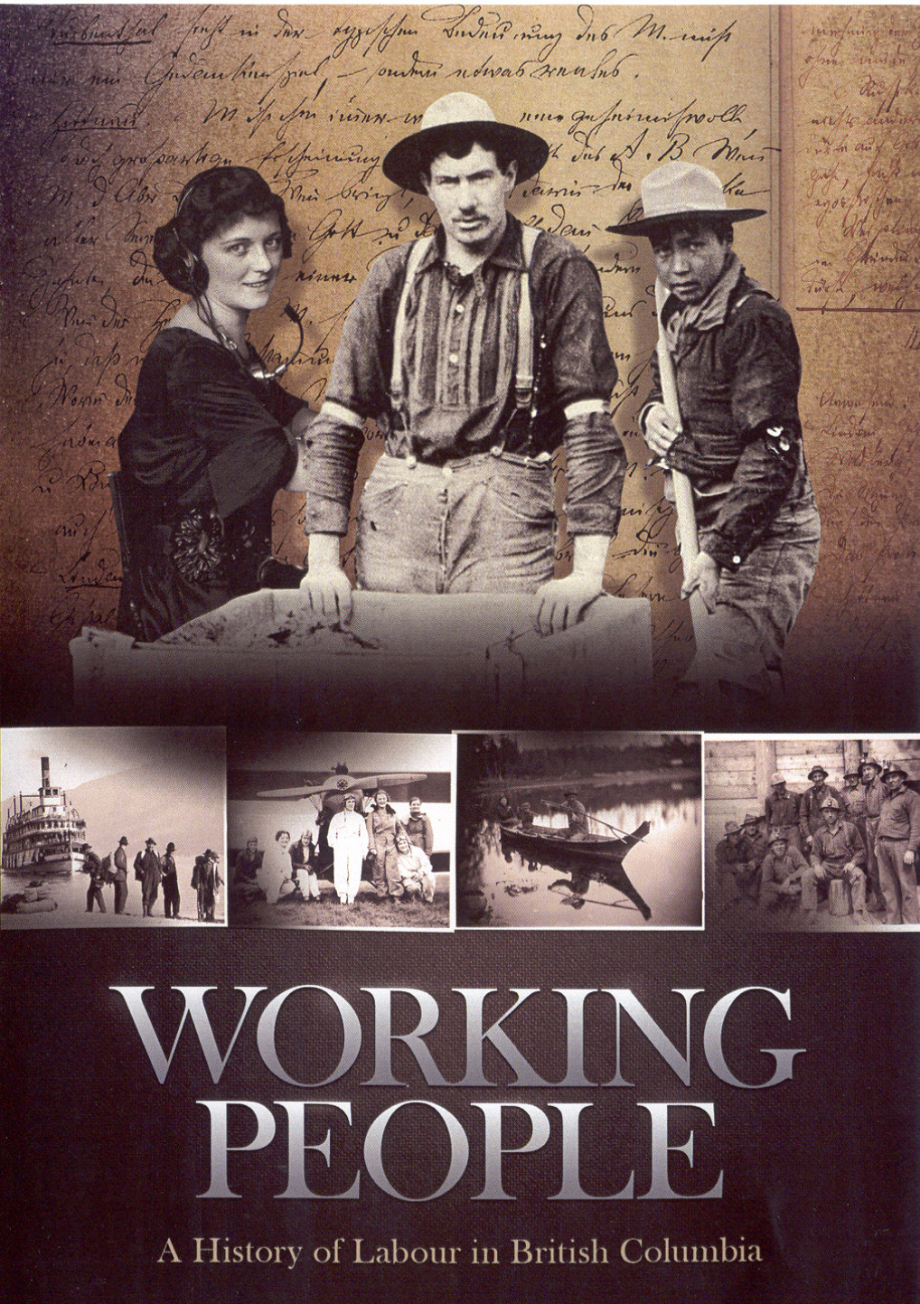 Cover of the dvd with black and white photo of three ordinary workers