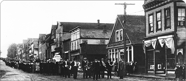 Funeral march for Ginger Goodwin