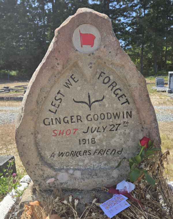 Lest we forget: Ginger Goodwin grave stone