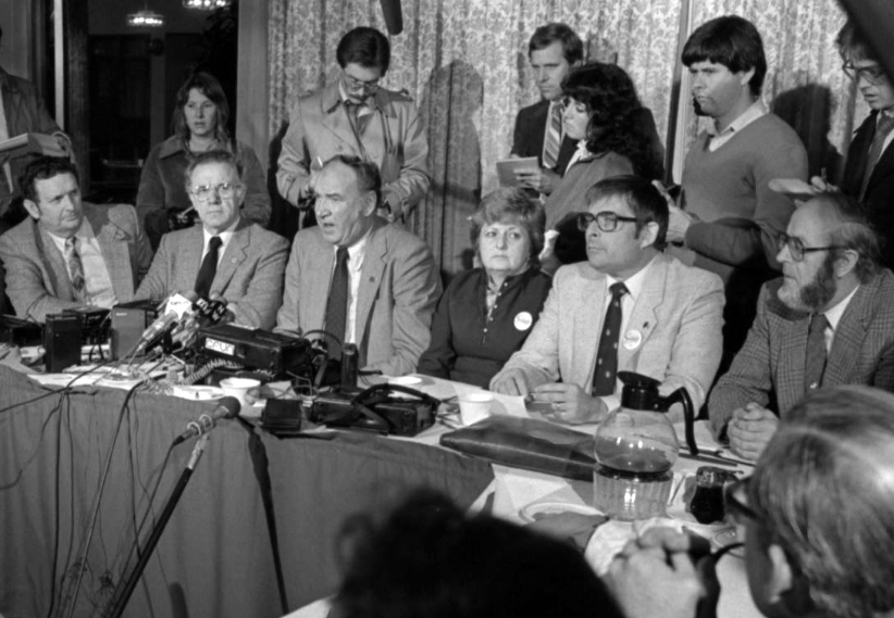 press conference with Representation of Solidarity fell to the BC Federation of Labour’s Mike Kramer and Jack Munro. The government was primarily represented by Deputy Minister Norman Spector, who went back and forth between BCGEU negotiations and those with Munro and Kramer.